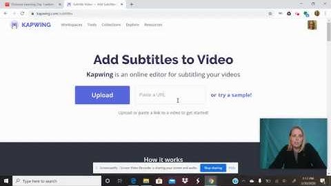Using Kapwing to add closed captioning (CC) automatically to pre-recorded videos