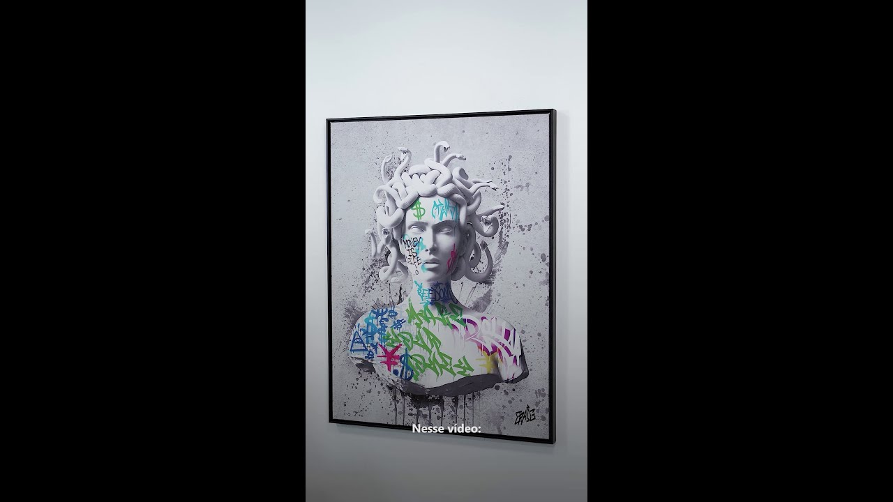 Vídeo de Quadro Medusa Grafite CRAIG
