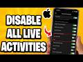 How to Disable All Live Activities on iPhone or iPad Lock Screen