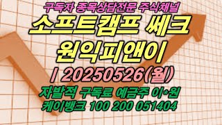 소프트캠프 쎄크 원익피앤이ㅣ구독자 종목상담 전문채널ㅣ20250526(월)