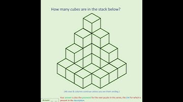 Series01 of Password Protected Puzzles: #Puzzle1_of_5: Count the Cubes