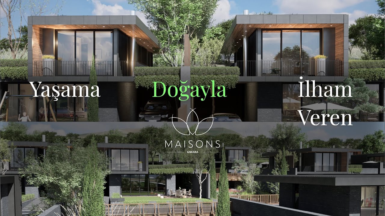 Maisons Ankara / Yaşama Doğayla İlham Veren Konsept Bir Villa Projesi