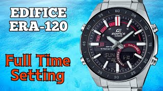 How To Setting Time a Casio Edifice ERA-120 Digital Watch