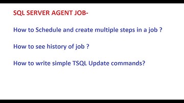 SQL Agent Job Scheduling - Simple Process