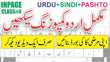 Urdu Typing Class for beginners | how to type urdu | Typing Speed | Urdu inpage Class 4 | inpage