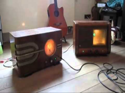 Old Stern & Stern radio converted to a guitar amp,...