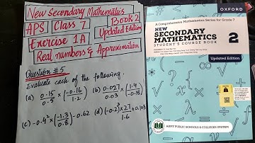 APS | Class 7 | Exercise # 1A | Q # 5 | New secondary mathematics Book 2 Updated 7th Edition