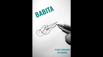 SIGNATURE NAME OF BABITA #signature #likecommentsubscribe