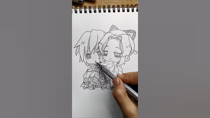 shinobu x Tomioka chibi drawing (face drawing) #illustration #art #anime #drawing #creativeart