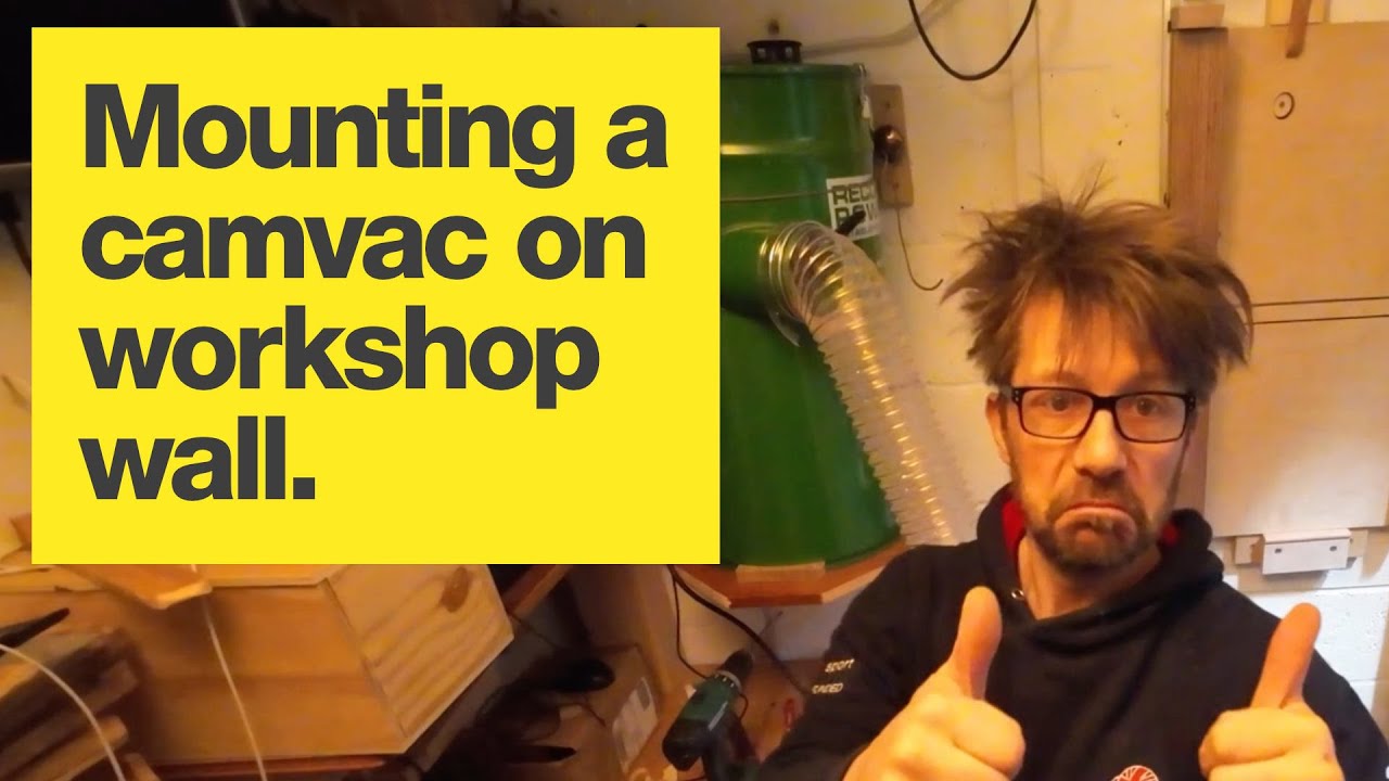 Fastening a Record Power CamVac CGV336 Medium Extractor to my workshop wall.