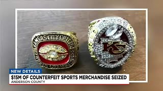 $15m of counterfeit sports merchandise seized at Anderson Mall