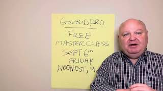 Free master class sept. 6th