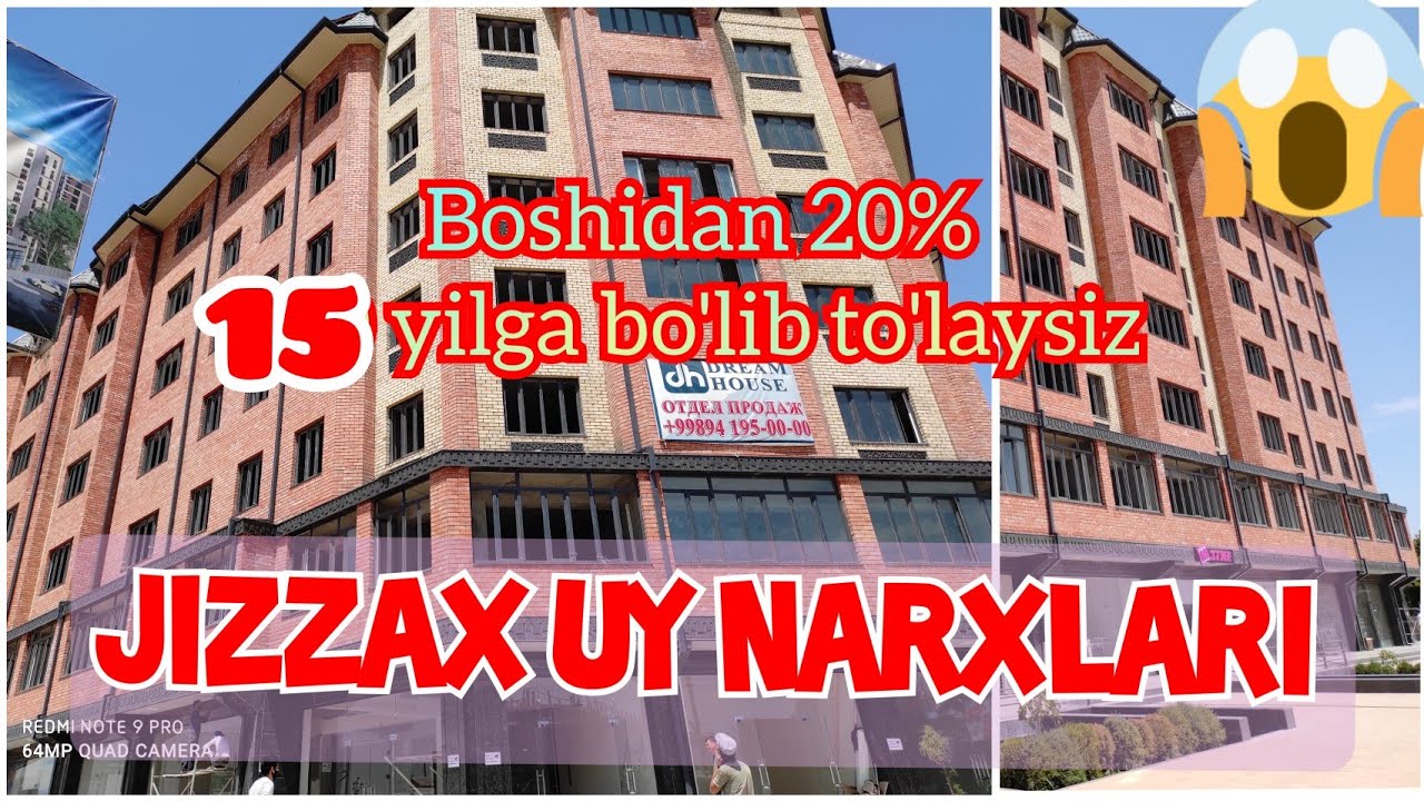 JIZZAXDAN UY, KVARTIRA NARXLARI