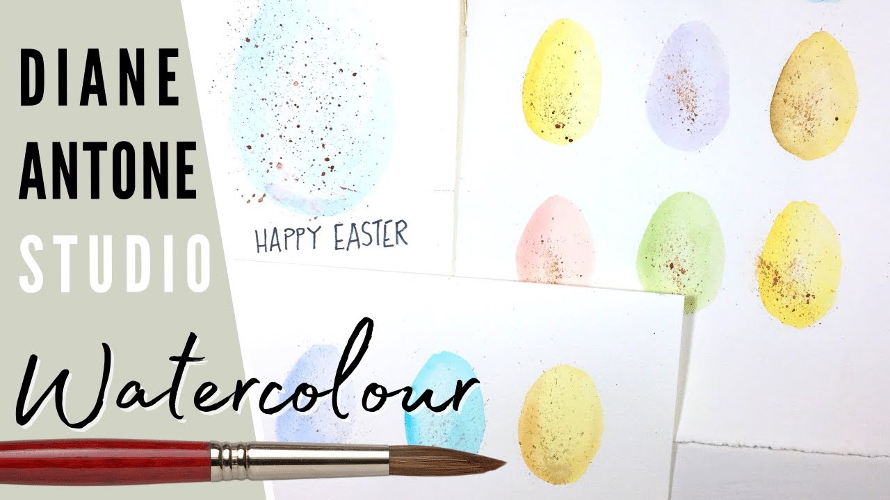 How to Paint a Watercolor Easter Egg - Easy Beginners Real Time Step by ...