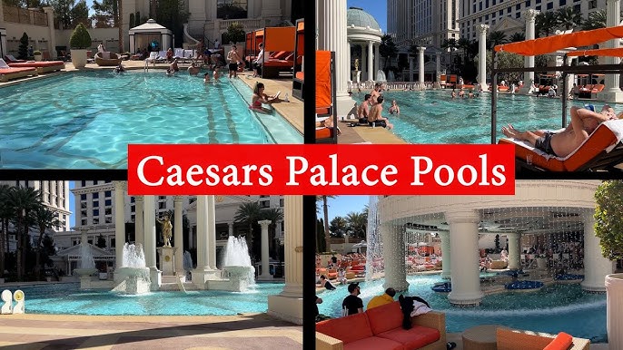 4K Caesars Palace Pool Tour Garden of The Gods Pool Oasis Caesars Palace  Las Vegas