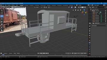 Blender Tutorials, Tutorial on Modeling a Brake Van in Blender ( Part 4)