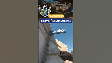 Overpass SIGN SMOKE from SHORT | CS2 - Counter-Strike 2