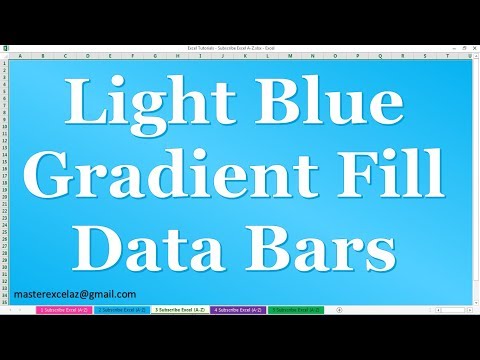 How to create light Blue Gradient fill Data Bars in Conditional formatting Excel 2016