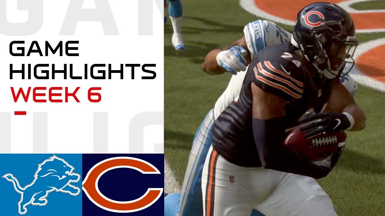 Lions vs Bears Week 6 Highlights - YouTube