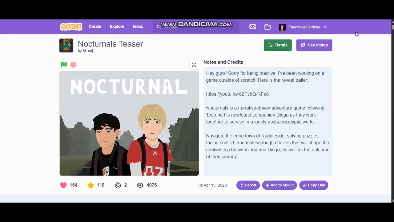 [Cutupuss / Max Jolly's Scratch Projects] Nocturnals Teaser (FINALE)