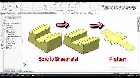 Solid part to sheet metal convert|Solidworks Tutorial|Flattern|How to convert Solid to sheet metal