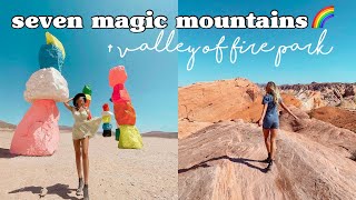 THINGS TO DO OFF THE STRIP IN LAS VEGAS l SEVEN MAGIC MOUNTAINS + VALLEY OF FIRE // LAS VEGAS VLOG