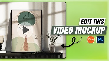 Create Custom Wall Art Video from Video Mockup Templates | Portrait Wall Art on desk