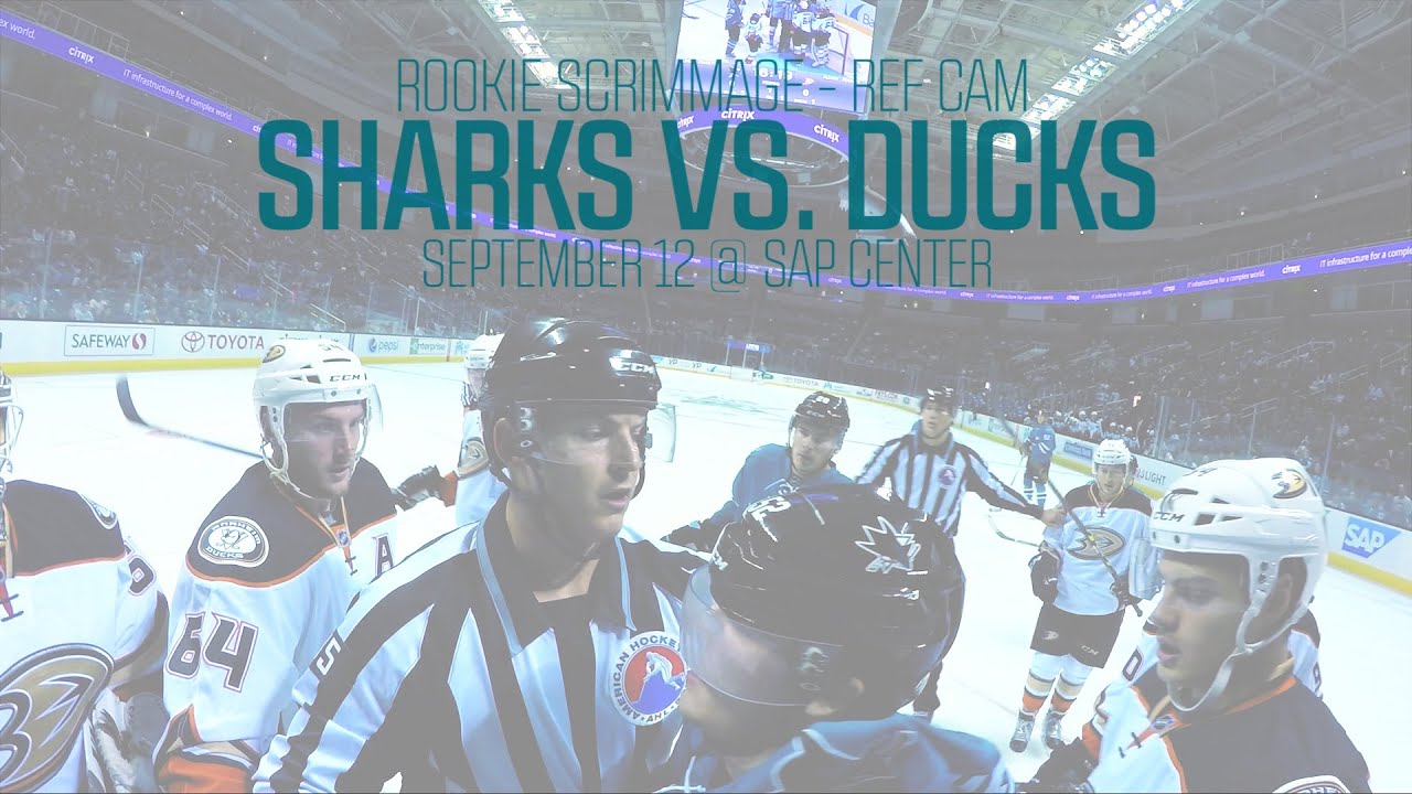 ice hockey sports city Referee Cam: Sharks vs. Ducks Rookie Game