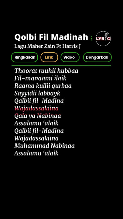 Qolbi Fil Madinah #qolbufilmadinah #maherzain #harrisj #liriklagu #sholawatviral