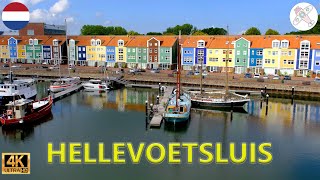 HELLEVOETSLUIS │ NETHERLANDS. Walking tour of the fortified harbour of Hellevoetsluis. 4K.