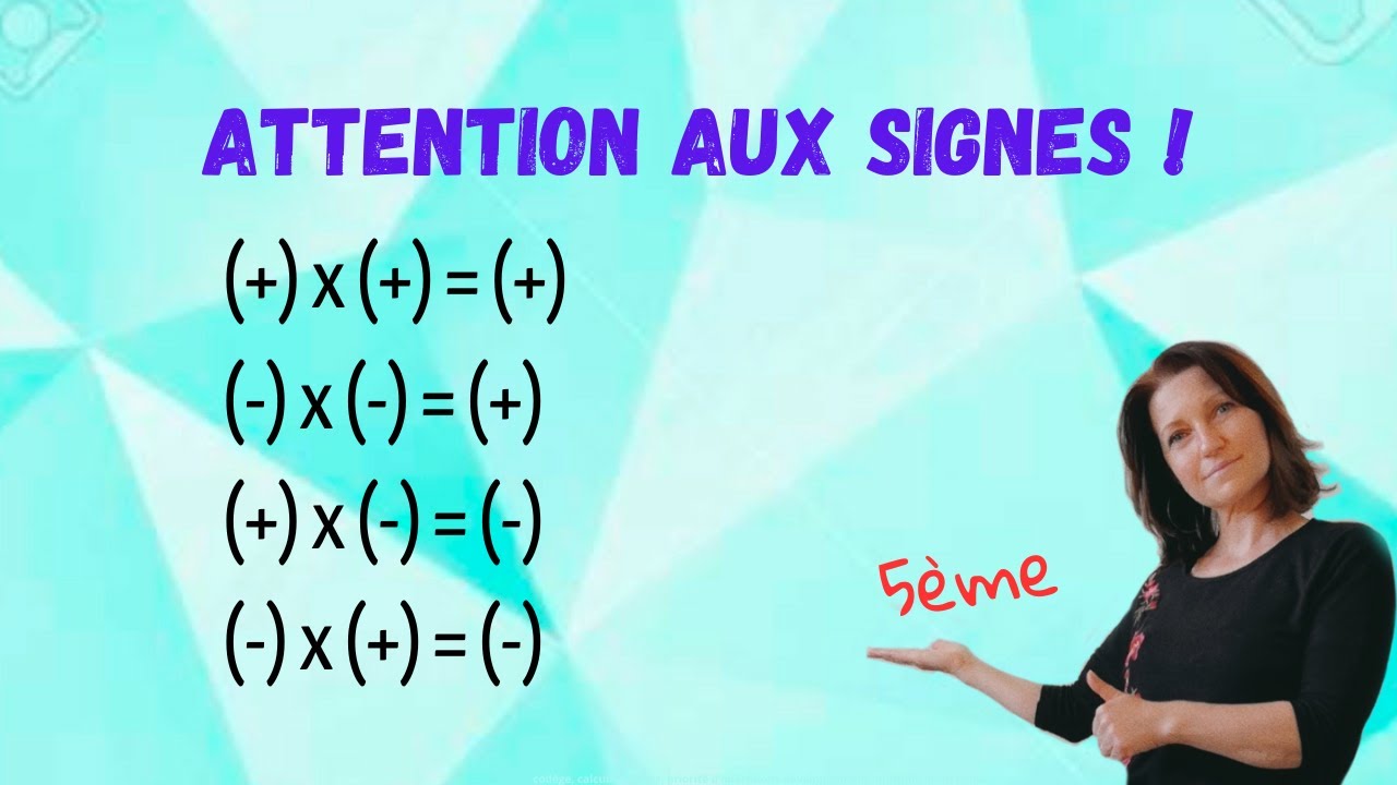 Attention aux signes ! Mathématiques collège. niveau 5ème. Abonnement gratuit 🔔 👍🏻