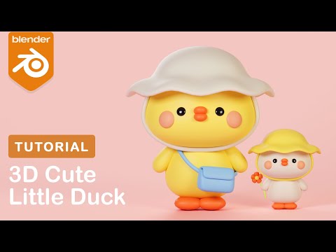 How to make a cute 3D character - 3D duck character modeling - Blender 3D beginner tutorial