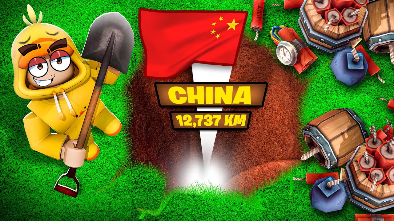 Ik Graaf Een Gat Naar China In ROBLOX!