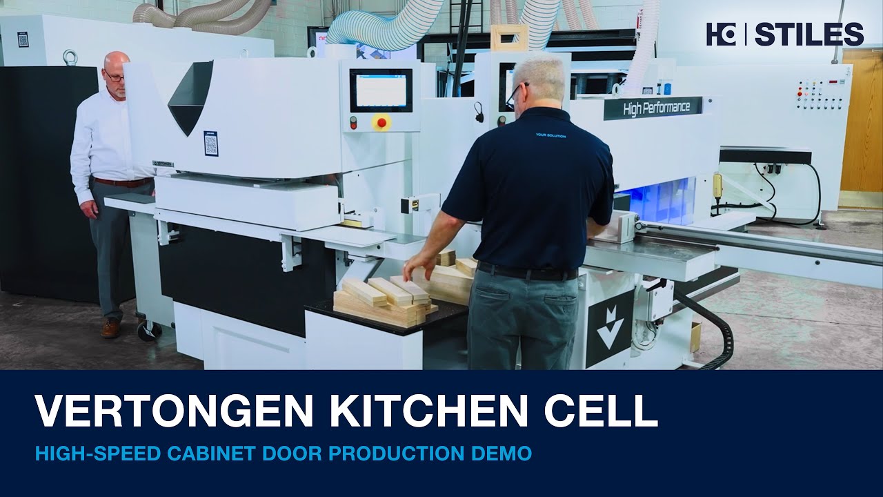 High-Speed Cabinet Door Production Demo with the Vertongen Kitchen Cell | Stiles Machinery