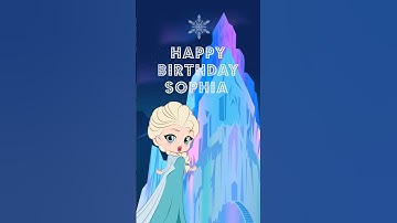 Thumbnail of Happy Birthday Sophia - greeting card video ❤️