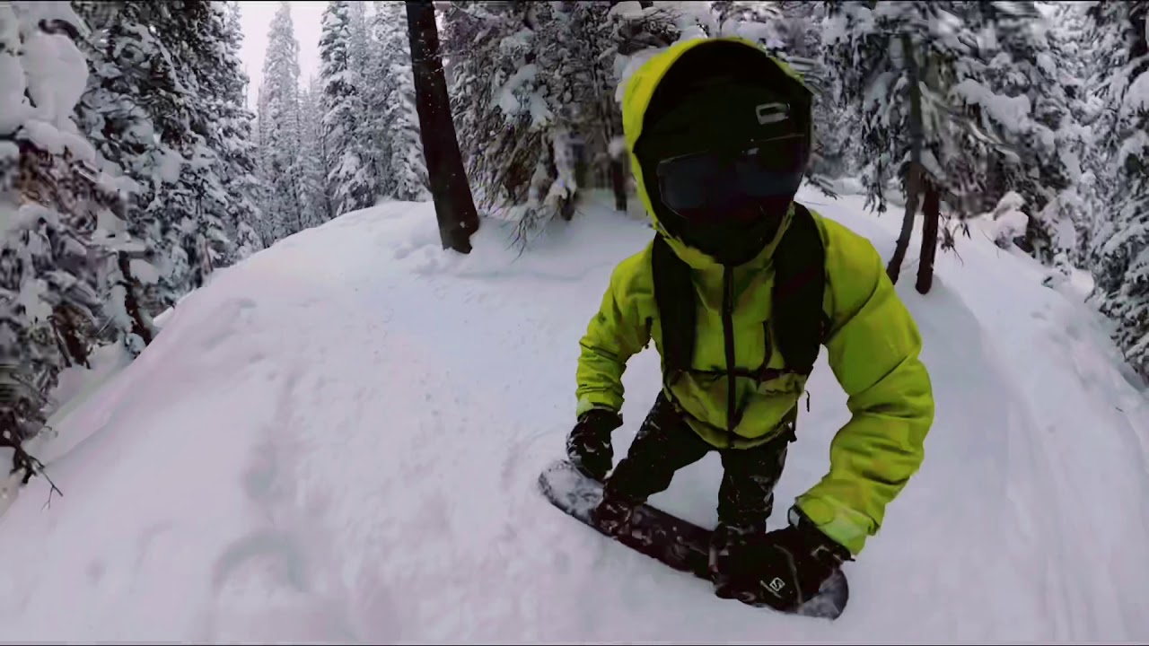 Snowboarding down Vail, Colorado mountains, snowboarding and go pro ...