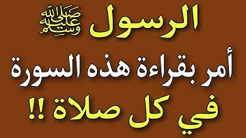 سورة من القرآن الكريم أمر النبي محمد ﷺ بقراءتها في كل صلاة لا تحرم نفسك من أجرها العظيم