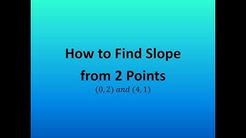 How to Find Slope from 2 Points: (0, 2) and (4, 1)