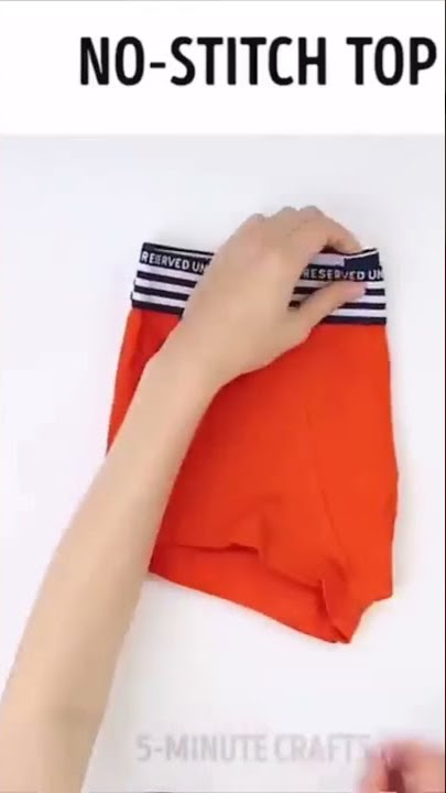 Turning Boxer Underwear to a Sport Bra! #Shorts