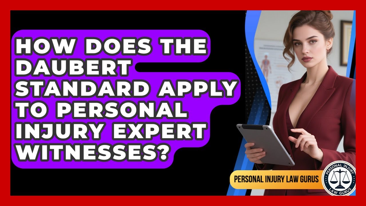 How Does The Daubert Standard Apply To Personal Injury Expert Witnesses? - Personal Injury Law Gurus