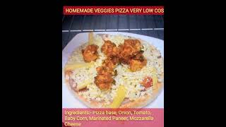 Home veggie pizza /home made pizza making reci/ cooking viral pizza kitchen foodie shortvideo