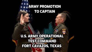 Usaotc Commanding General Aide De Camp 1St Lt. Elizabeth M. Haas Promotion To Captain - Feb. 9, 2024