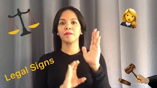 Learn ASL - Legal Signs / Señas legales