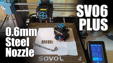 0.6mm hardened-steel nozzle on Sovol SV06 Plus 3D Printer (identical to SV07 / plus nozzle change)