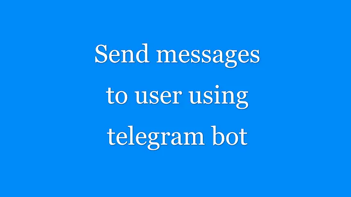 Send messages using telegram bot