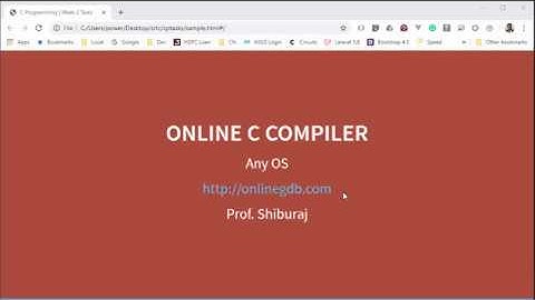 How to compile C programs without a Compiler with only a browser