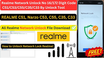 Realme Network Unlock Without Code No 16/172 Digit Code C51/C53/C55/C35/C33 By Unlock Tool