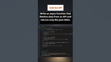 Fetch API Data with Async/Await #JavaScript #AsyncAwait #APICall #CodingChallenge #100DaysOfCode