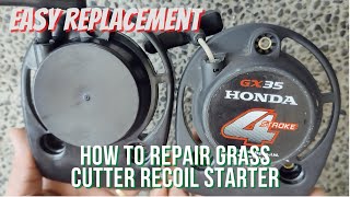 HONDA GX35 GRASS CUTTER REPAIR / RECOIL STARTER REPLACEMENT