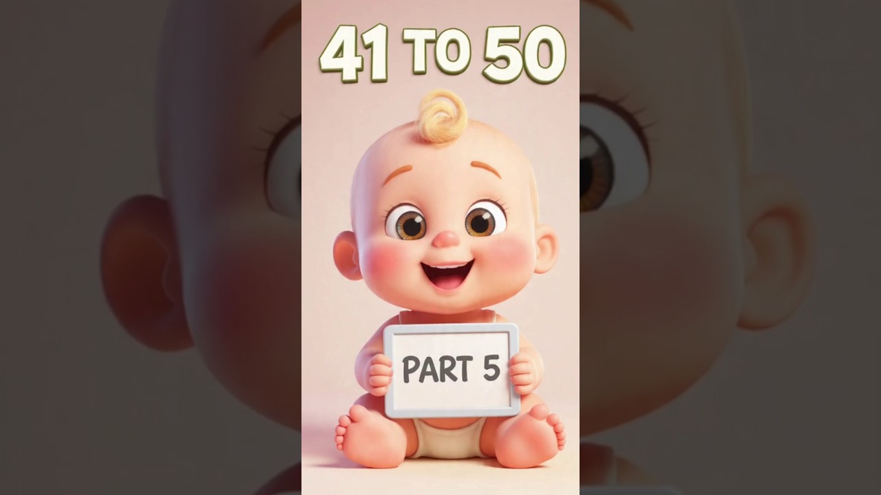 Part 5 | Learn Numbers 41 to 50 🎨 | Cute Baby Painting Numbers